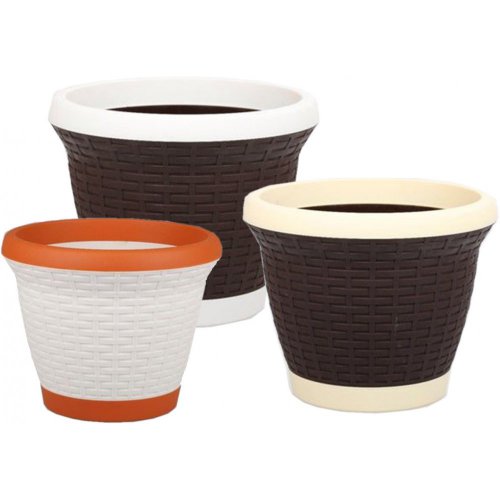Viosarp ΓΛΑΣΤΡΑ ΤΥΠΟΥ ΜΠΑΜΠΟΥ RATTAN No1 18χ17cm ΜΕ ΕΝΣΩΜΑΤΩΜΕΝΟ ΠΙΑΤΟ VIOSARP