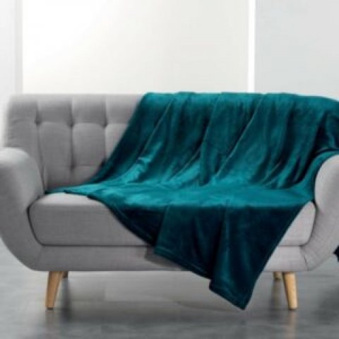 SPITOKOSMOS ΡΙΧΤΑΡΙ-ΚΟΥΒΕΡΤΑ FLANNOU BLUE 180X220