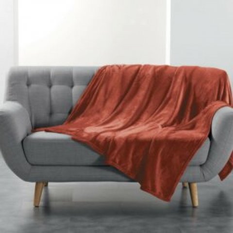 SPITOKOSMOS ΡΙΧΤΑΡΙ-ΚΟΥΒΕΡΤΑ FLANNOU TERRACOTTA  180X220